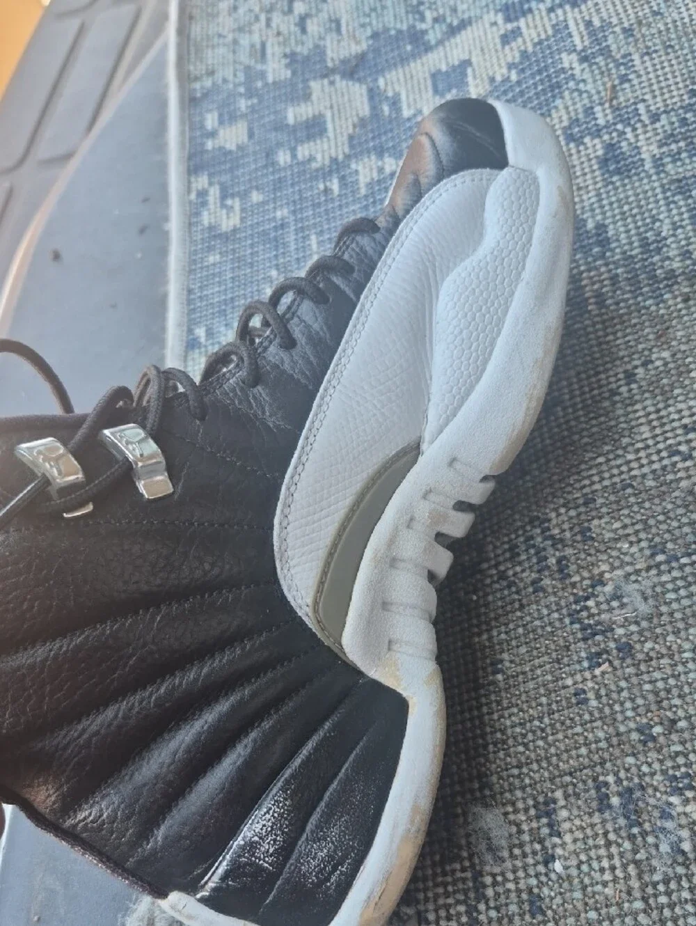 Jordan Men's Black and White High-Top Sneakers